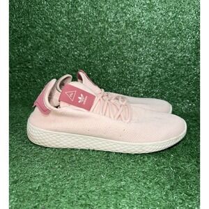 adidas HU Pharrell Williams Womens Size 9 Pink Running Shoes Mesh Lace Sneakers